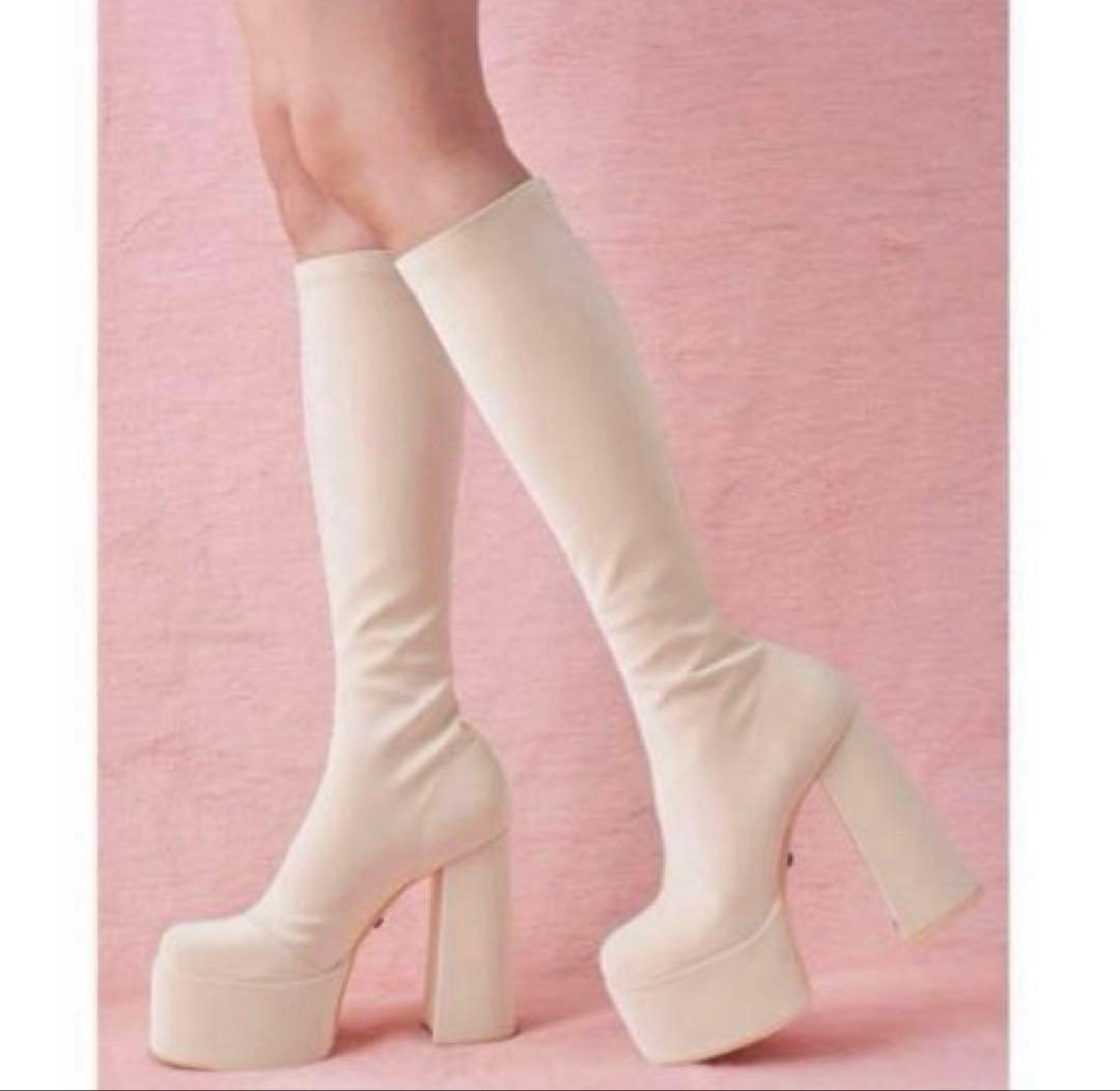 Darich ダーリッチ　ウルトラストレッチレザーロングブーツ　23.5㎝