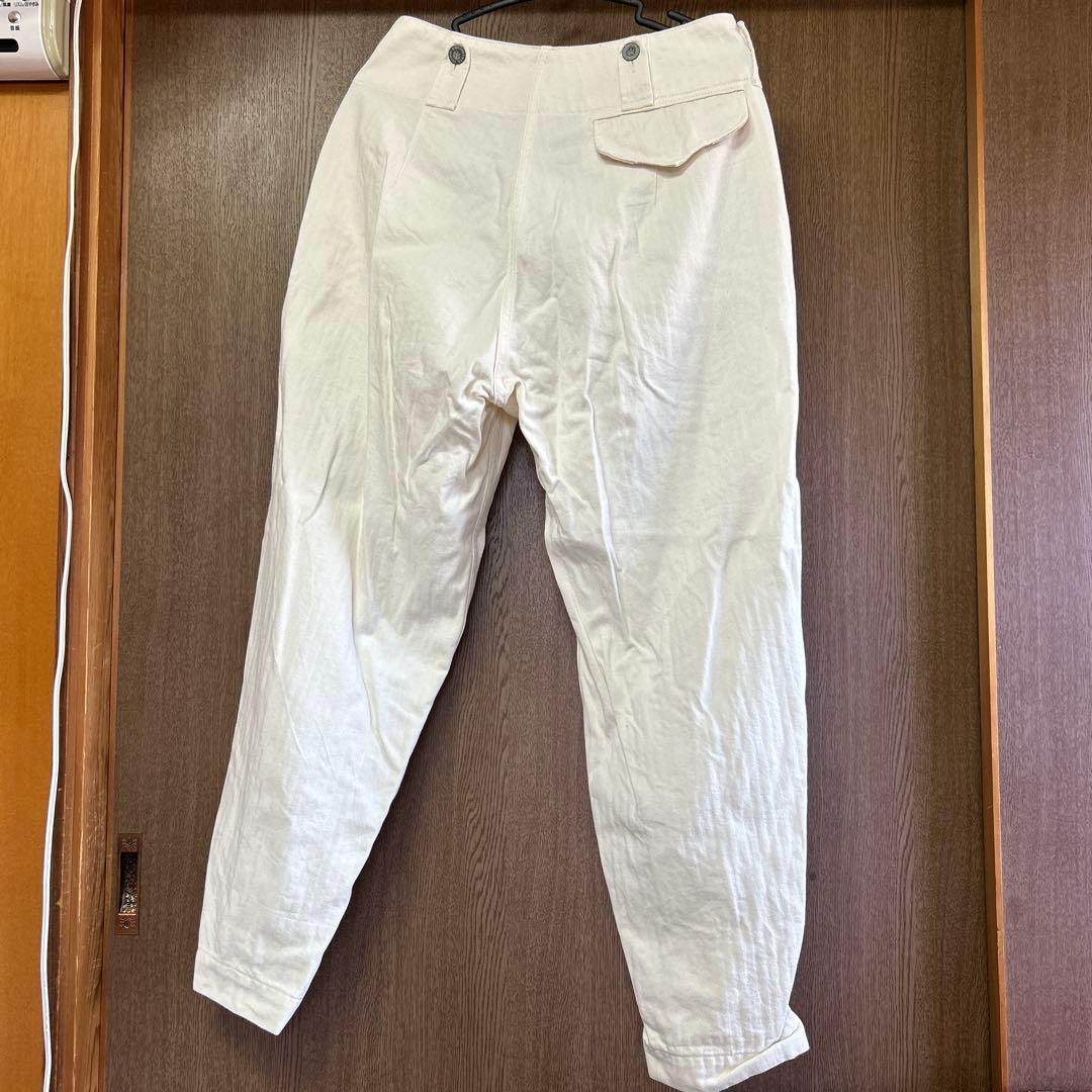 19-m　outil ホワイト ワークパンツ 11