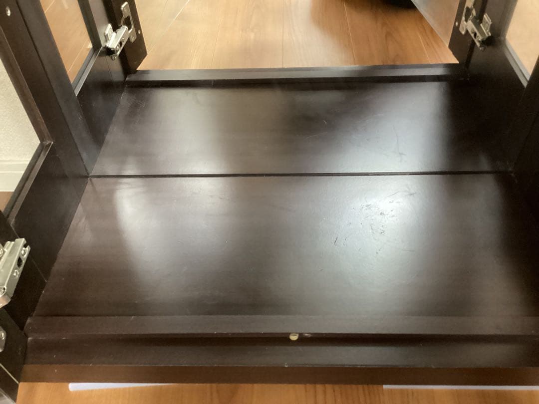 コレクション　ガラスケース　縦型　ハイタイプ　背面ミラー　5段(ガラス板4枚)