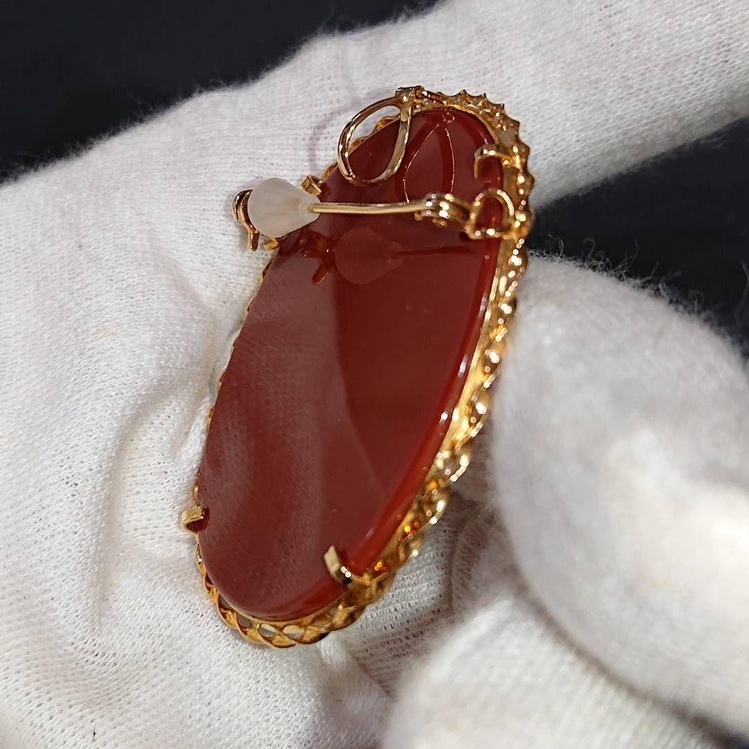 【処分価格☆】カメオ 手彫り K18枠 ブローチ ペンダントトップ 美品