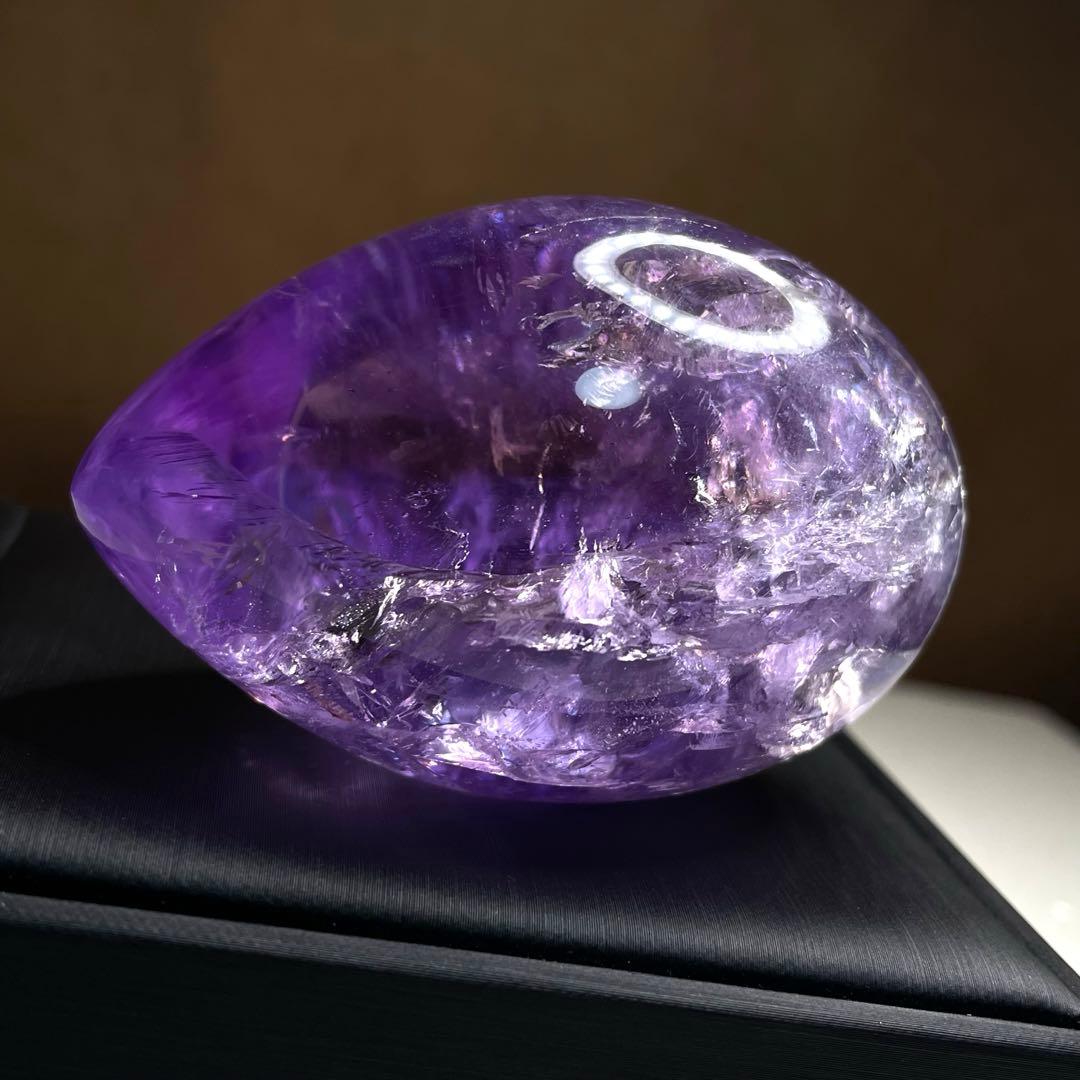 アメジスト卵形オブジェ