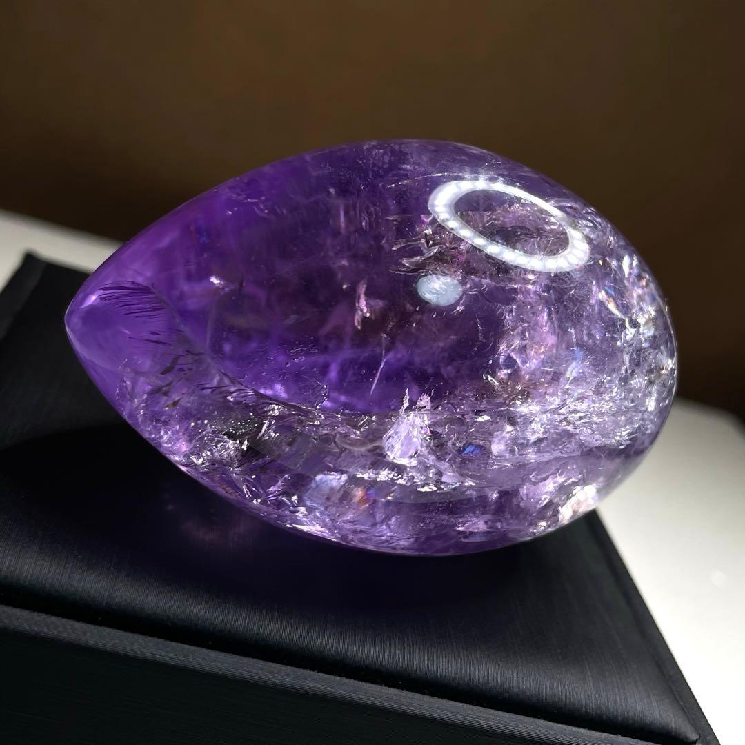 アメジスト卵形オブジェ