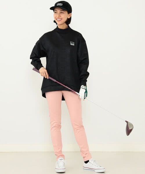 ★美品★BEAMS　GOLF　エンボスチェックモックネック　サイズ　M