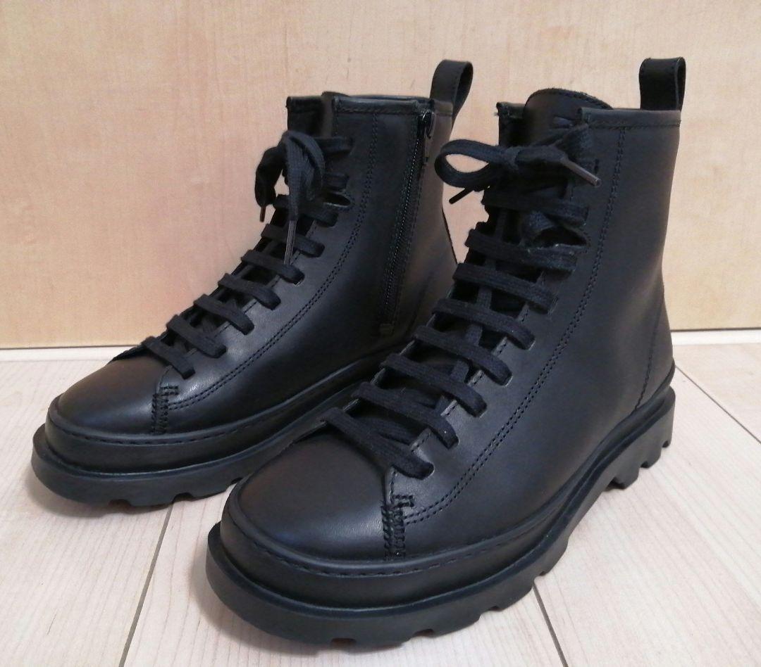 美品 Camperブルートゥス アンクルブーツ ブラック 37