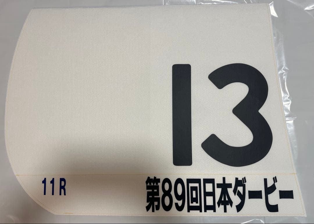 ドウドュース　日本ダービー　レプリカゼッケン　JRA