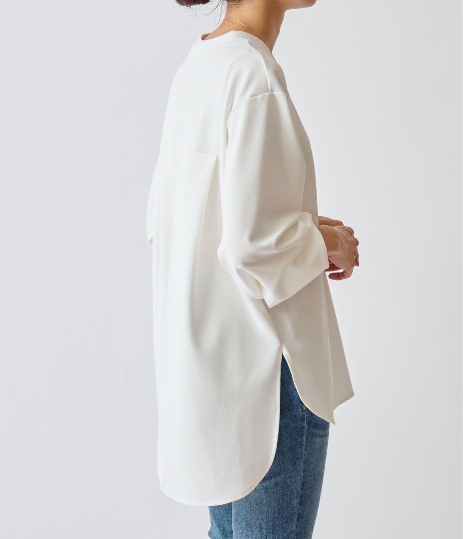 【美品】BEARDSLEY ビアズリー　Tブラウス FREEサイズ　ホワイト