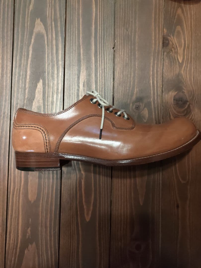 【美品】chausser ショセ コードバン プレーントゥ 短靴 25.5cm