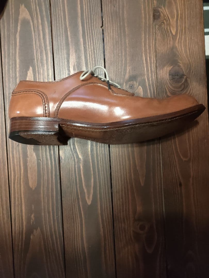 【美品】chausser ショセ コードバン プレーントゥ 短靴 25.5cm