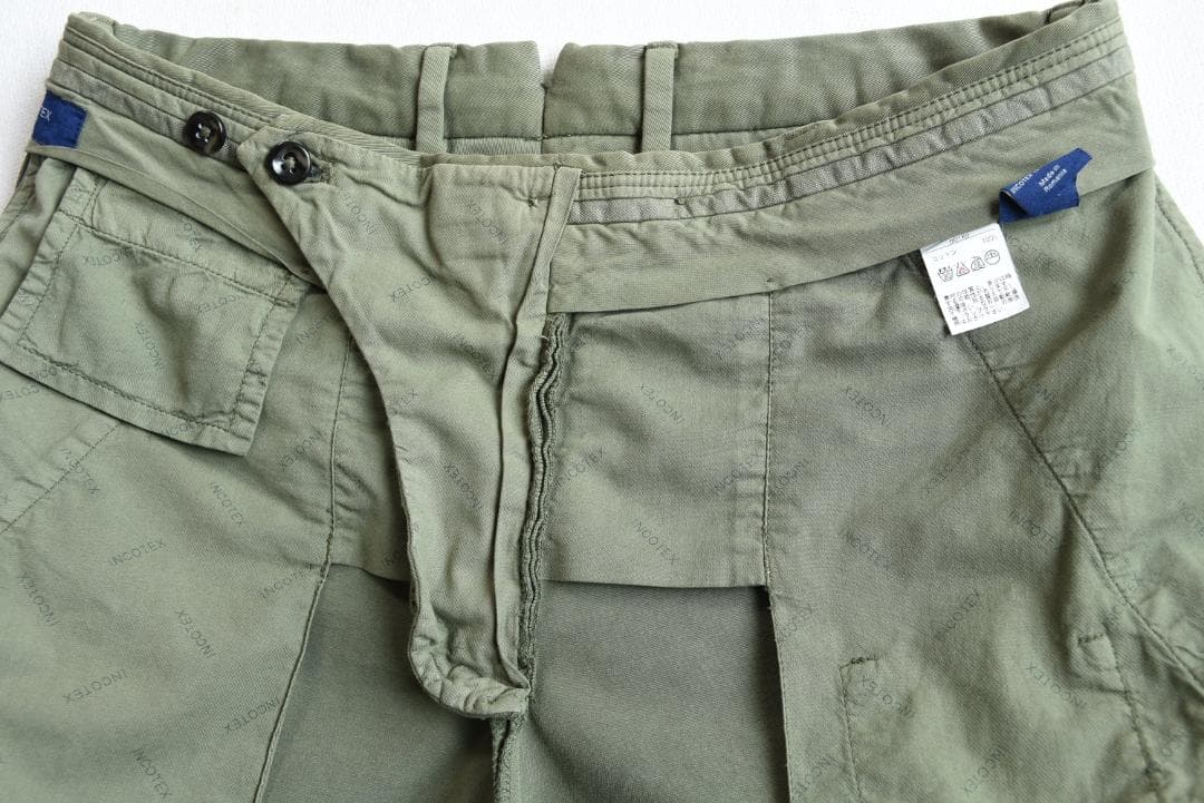 INCOTEX（インコテックス）ユーズド加工が施されたカーゴパンツ size46