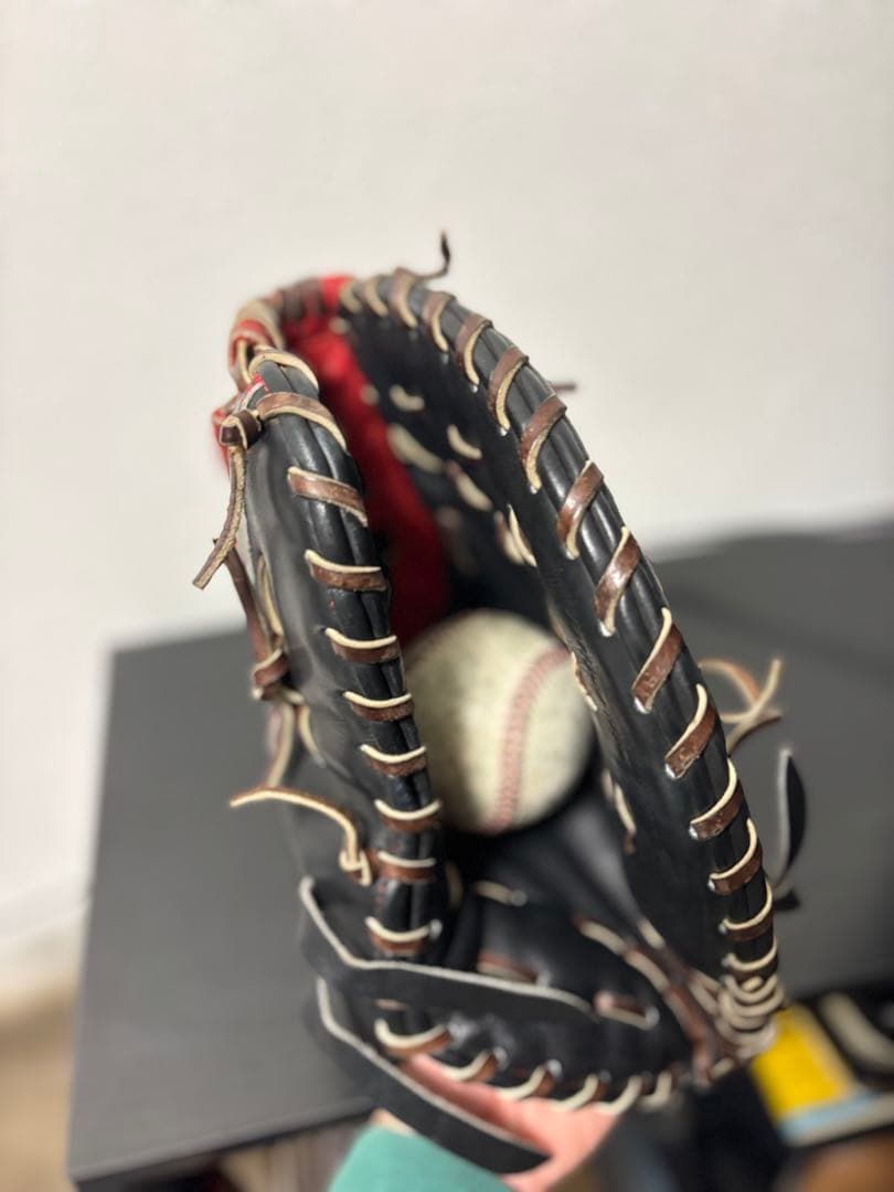 TMK the mitt THE MITT硬式グローブ 黒/赤 ファーストミット