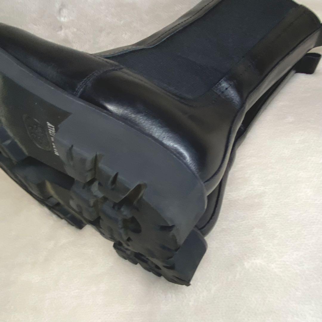 パスクッチ イエナ別注 サイドゴアブーツ 37 厚底 本革 軽量 黒