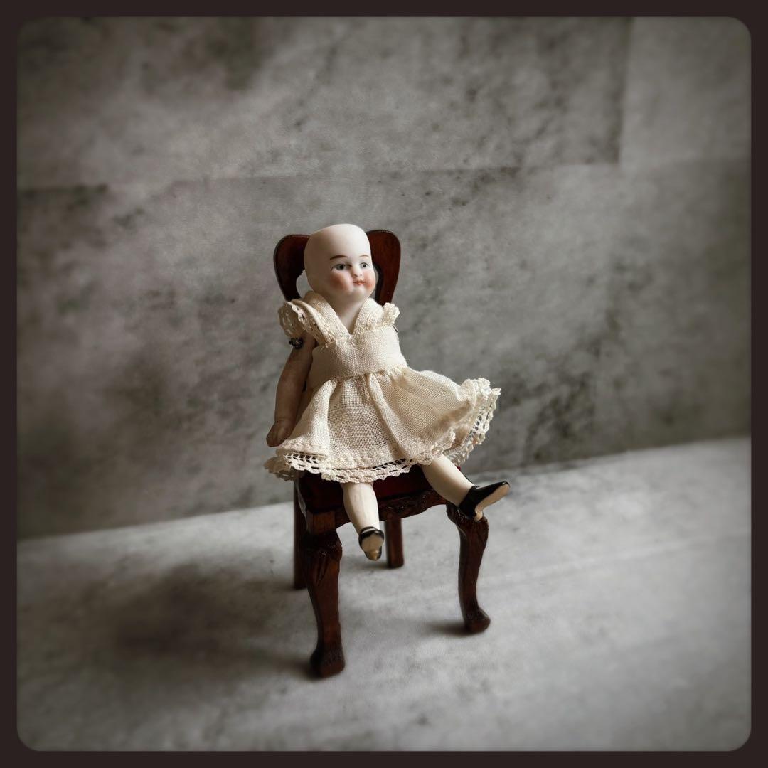 レアアンティーク 極小ミニョネット　ヴィンテージガラスケース付き