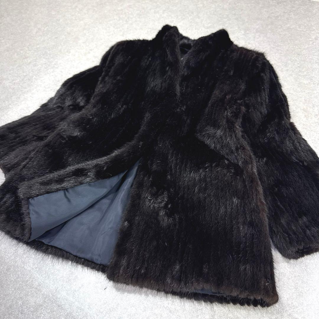 SAGA MINK サガミンク リアルファー ファーコート 毛皮 内ドローコード