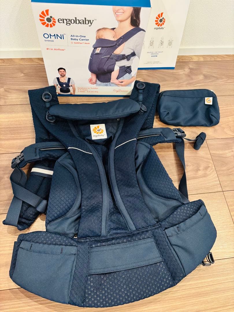 【超美品】エルゴergobaby OMNI 360 ネイビー抱っこ紐