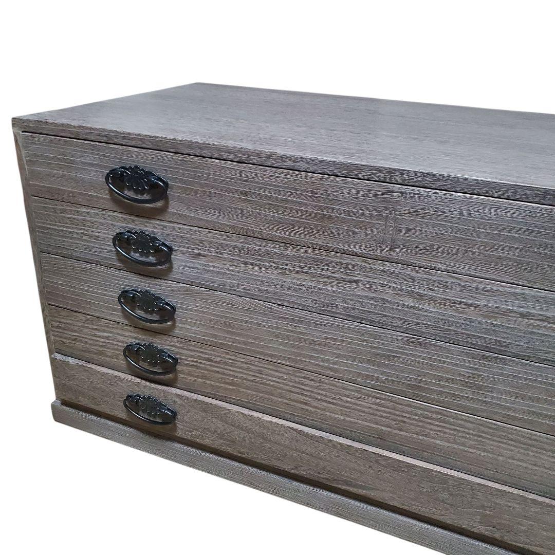 大幅値下げ【状態良好】桐箪笥 5段 天然木 宇造り・ろう仕上げ