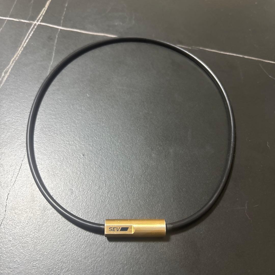 SEV ネックレス ブラック・ゴールド