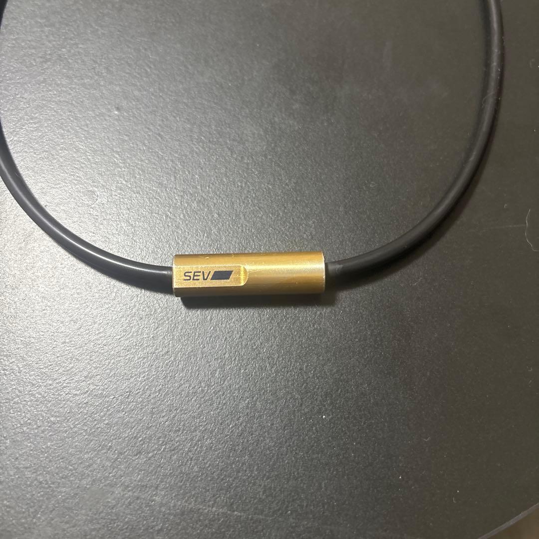 SEV ネックレス ブラック・ゴールド