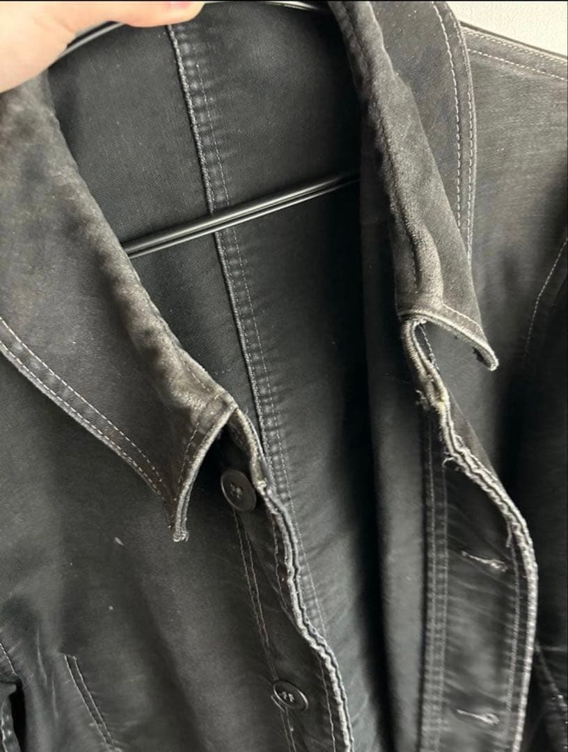 40s ブラックモールスキンジャケットDubure & Deverchere