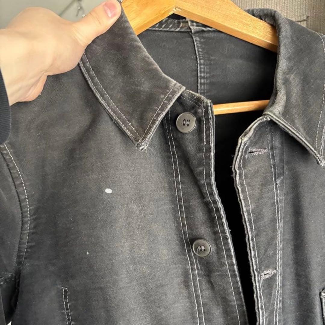 40s ブラックモールスキンジャケットDubure & Deverchere