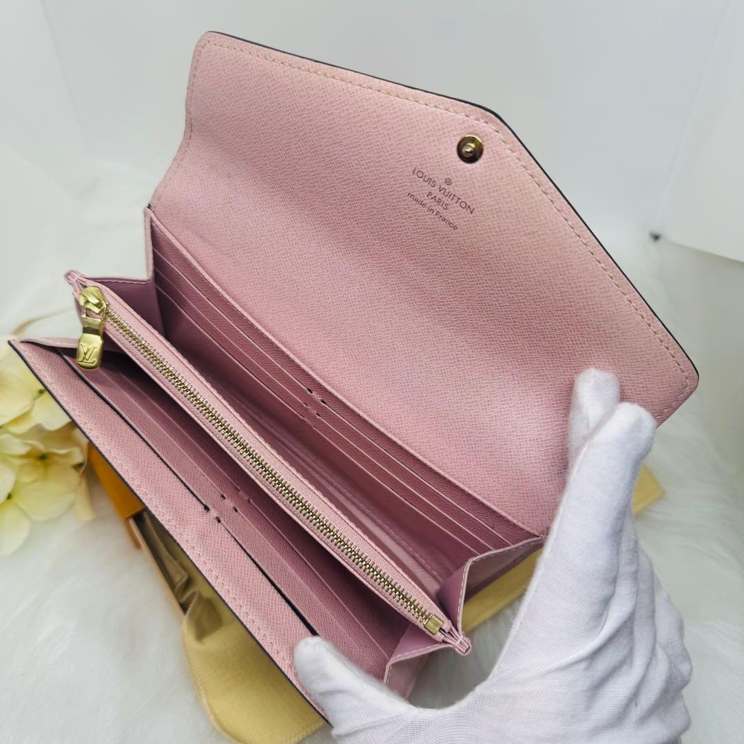 ルイヴィトン 新型 ポルトフォイユサラ M62235 ローズバレリーヌ 長財布