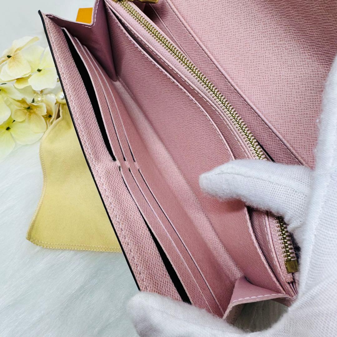 ルイヴィトン 新型 ポルトフォイユサラ M62235 ローズバレリーヌ 長財布