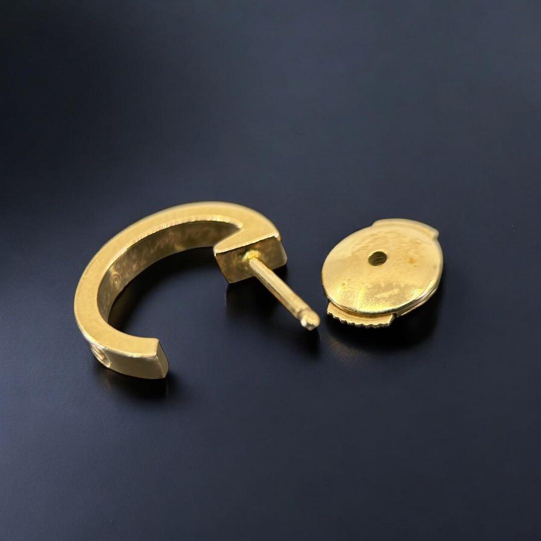 【美品】カルティエ　ラブ　ピアス　750 YG 片耳　フープ