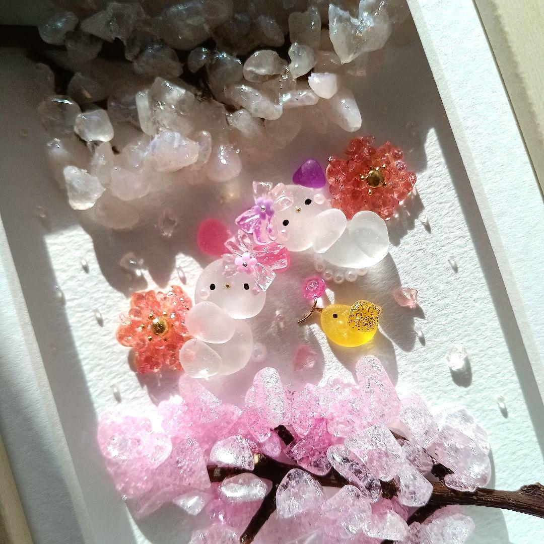 シーグラスアート　♡sakuraカクテル　ほろよい気分♡　✧春の桜を夢飛行✧