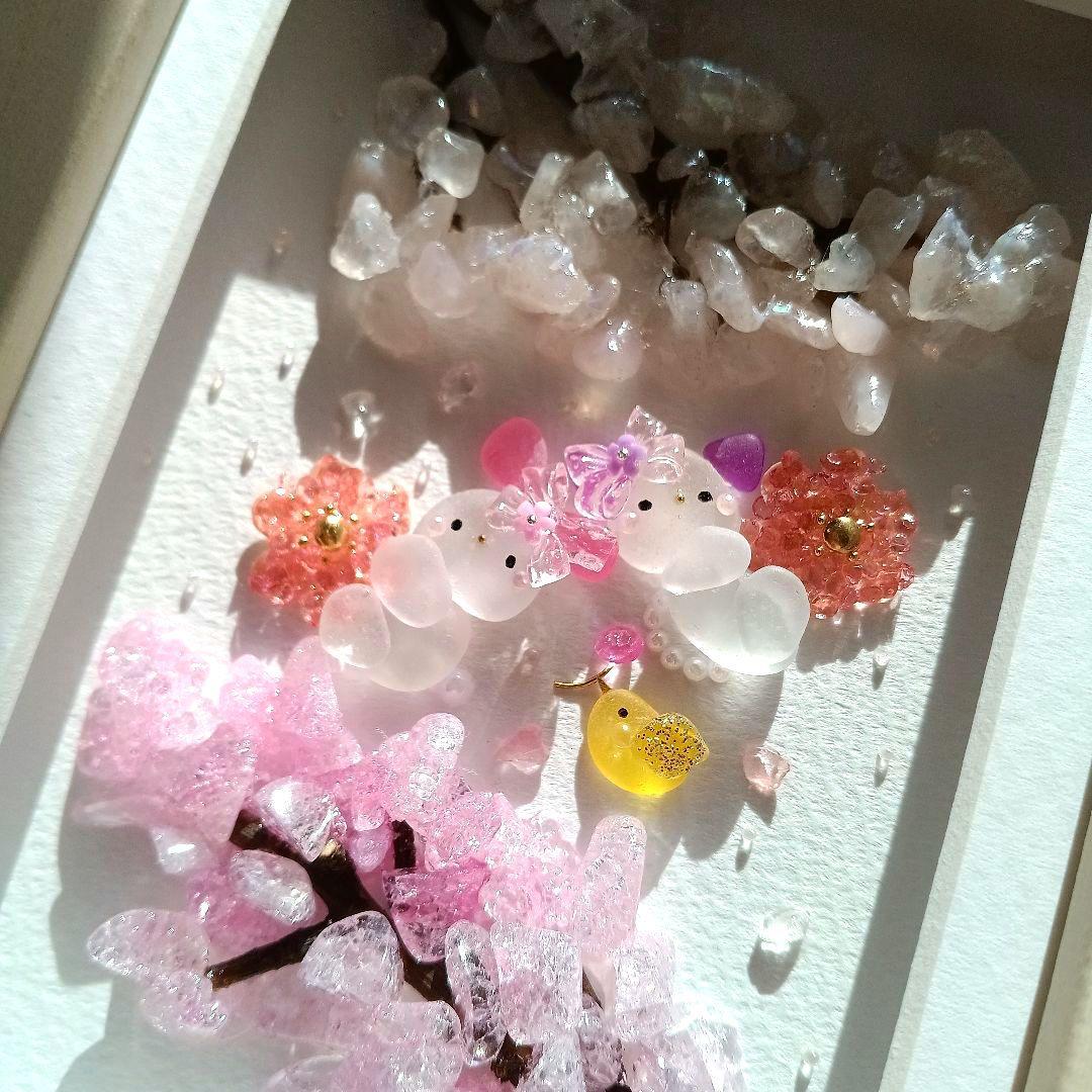 シーグラスアート　♡sakuraカクテル　ほろよい気分♡　✧春の桜を夢飛行✧