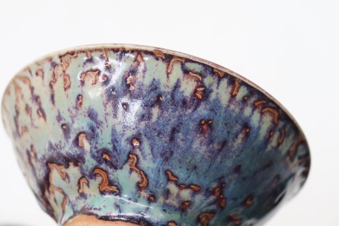 中国　窯変紅釉　お碗　送料込み1008