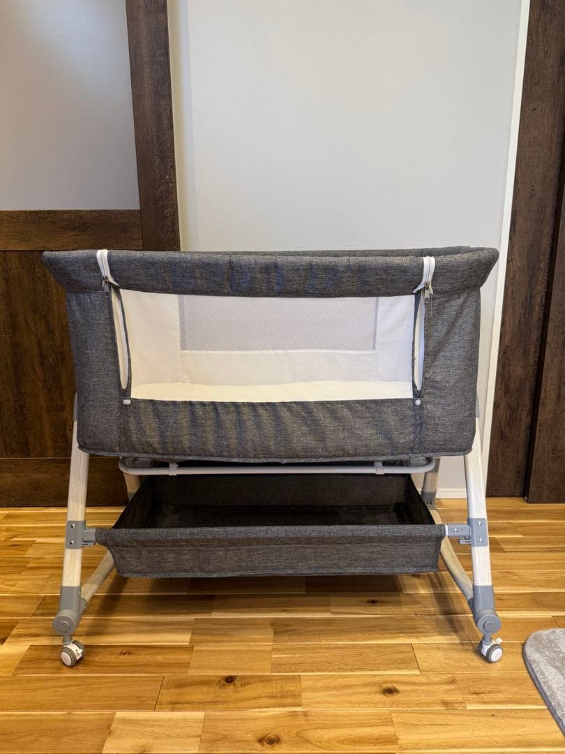 Vinona ハイローベッド グレー　ベビーベッド