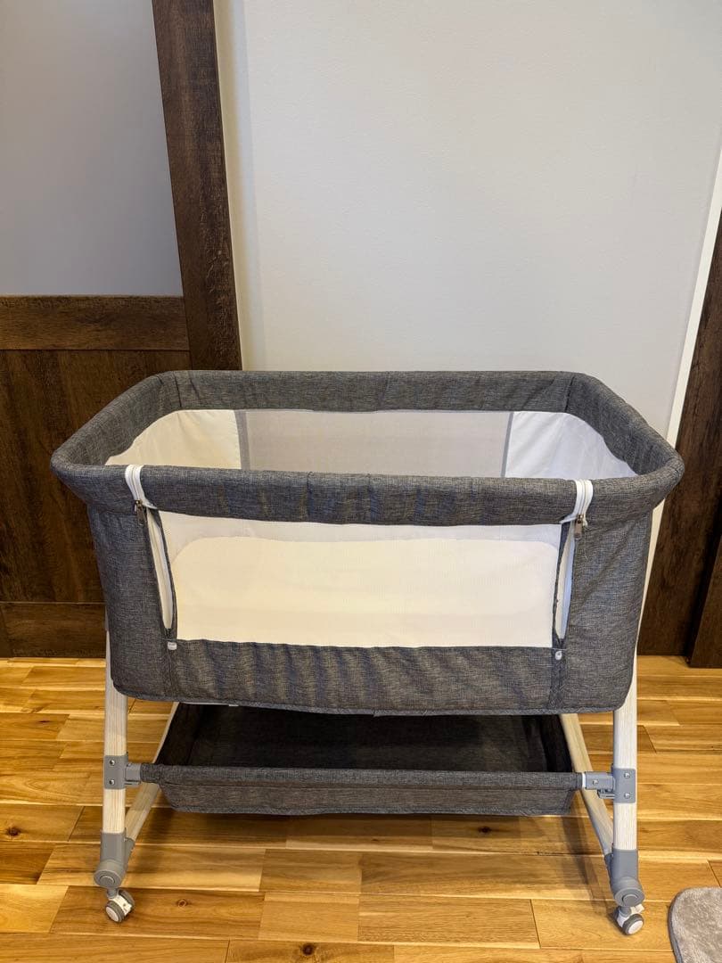 Vinona ハイローベッド グレー　ベビーベッド