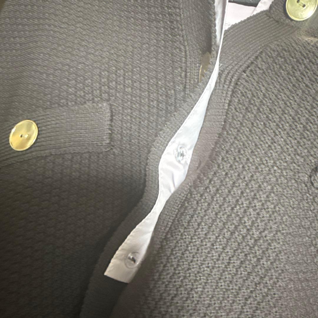 【美品】ジャスグリッティー 金ボタン ニットカーディガン ブラウン