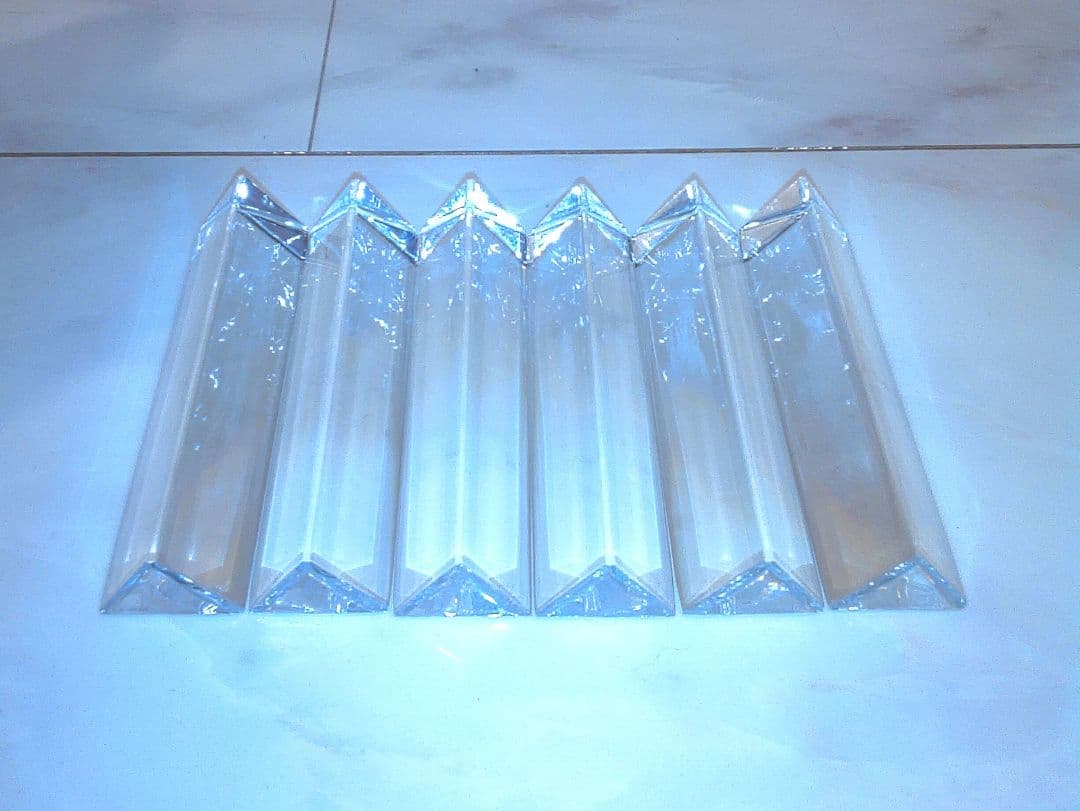 a70 BACCARAT バカラ 箸置き6点セット ガラス ロゴ入り