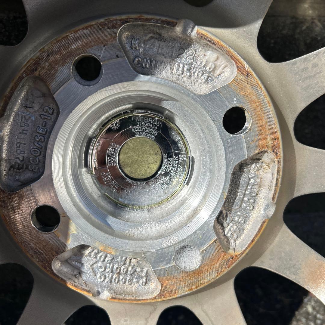 145/80R12アルミホイールとノーマルタイヤ４本セット送料込