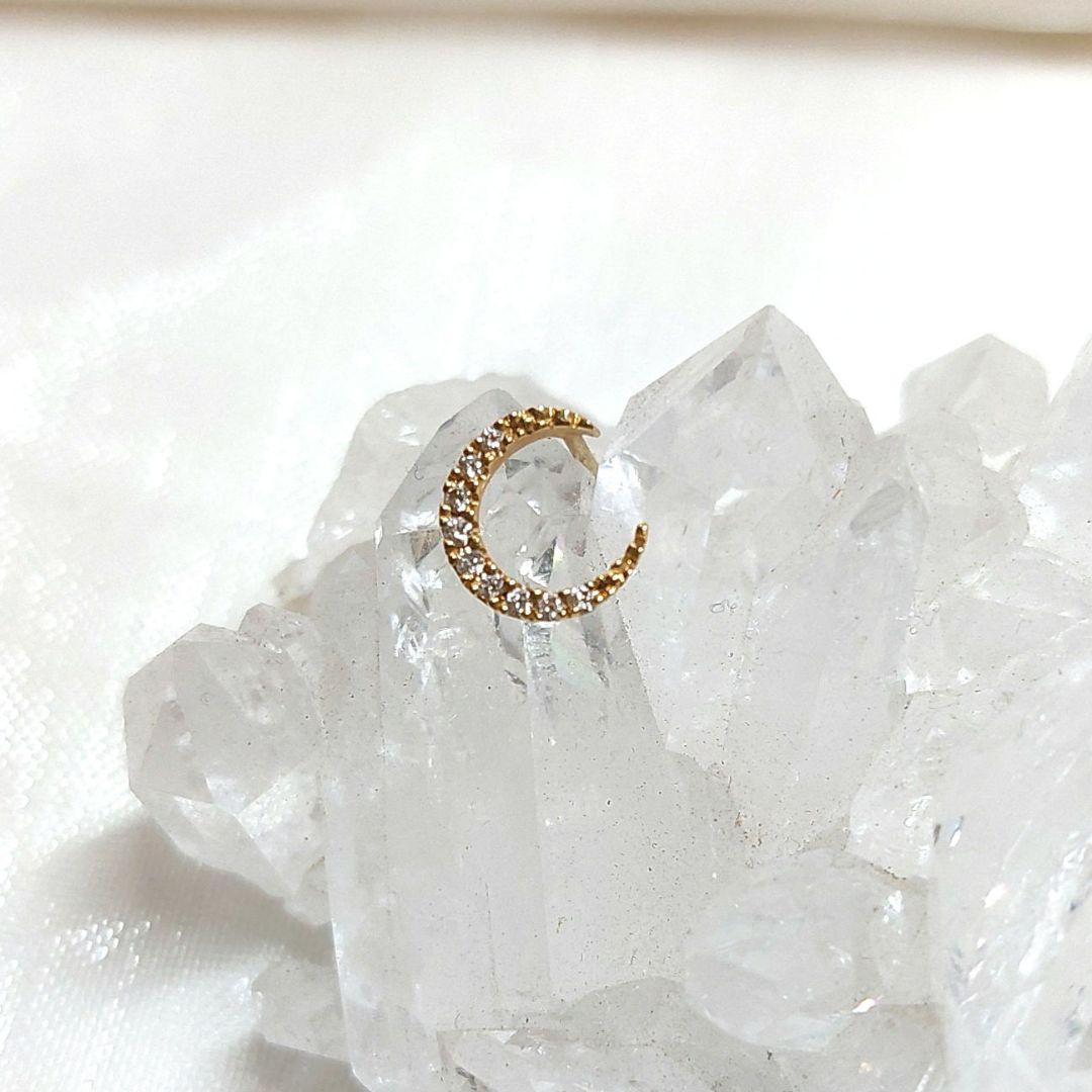 スタージュエリー　三日月　K18 ピアス DIAMOND MOON 　片耳用