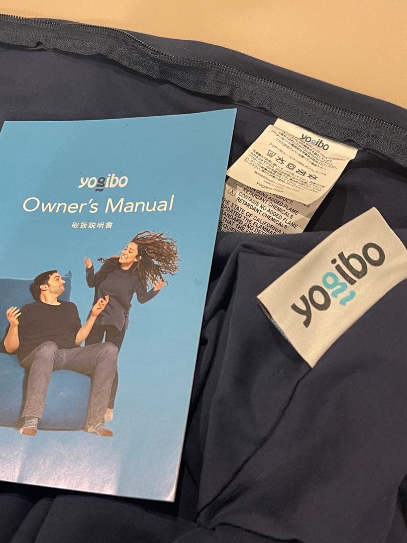 【保証期間内・ほぼ新品】　Yogibo ミディ濃紺　Kaza