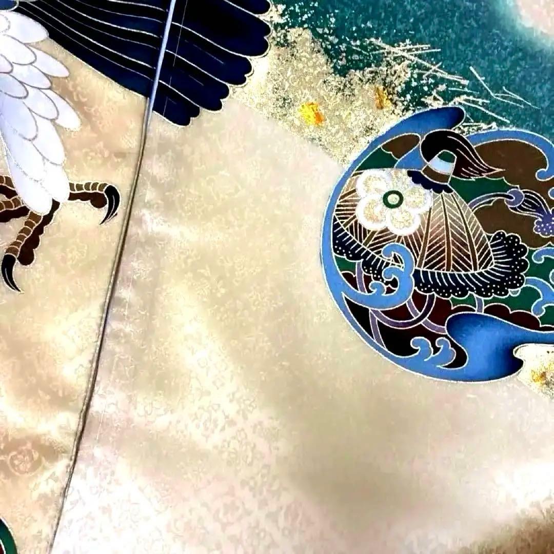 【新品】日本製 刺繍 手書き京友禅❗️お宮参り 産着 襦袢付 正絹 新品たとう紙付