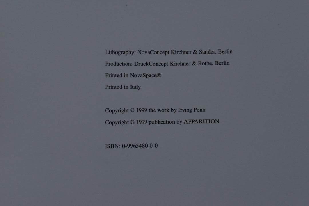 【Drawings：Irving Penn】Irving Penn1999年初版