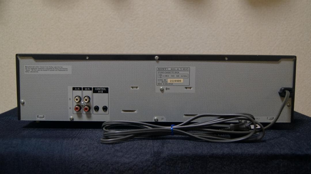 ソニー　カセットデッキ　TC-WE475 リモコン付　整備動作品