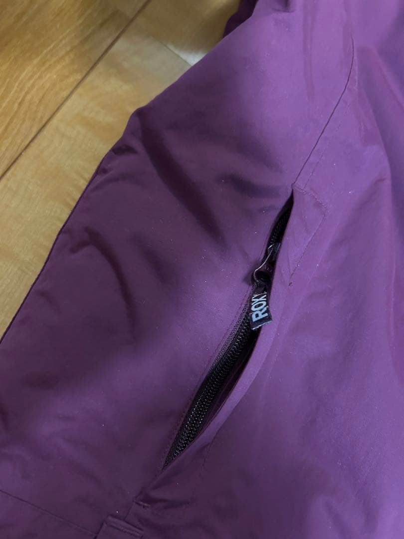 美品★ROXY スノーボードジャケット 防水10K パープル　Ｌ　スキー　ウェア