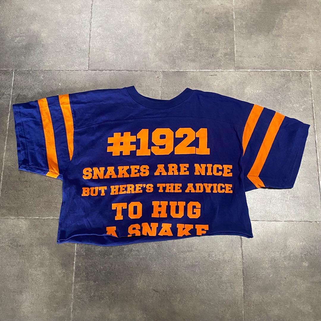 GUCCI オーバーサイズ Tシャツ ネイビー/オレンジ