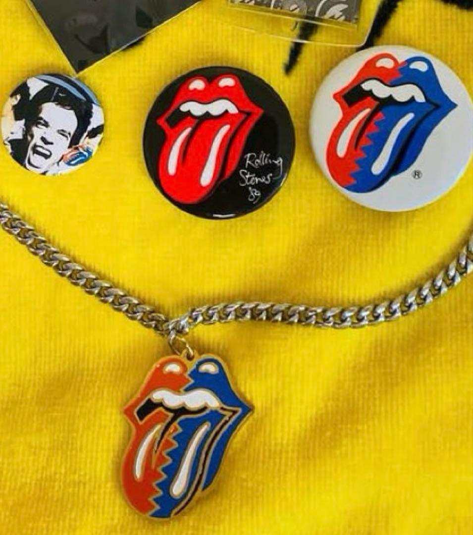 Rolling Stones ピンズ・バッジ・ネックレスセット074