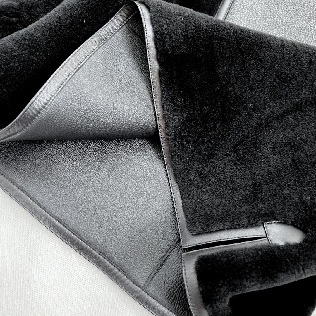 極美品★HERMES★ファー★ディアスキン★レザー★ムートン★ブルゾン★コート