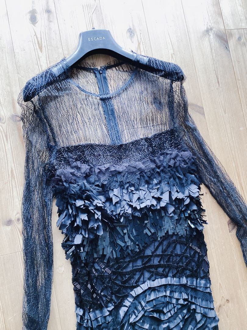 訳あり未使用品/定価2225300円【ESCADA】エスカーダ　ドレス　36