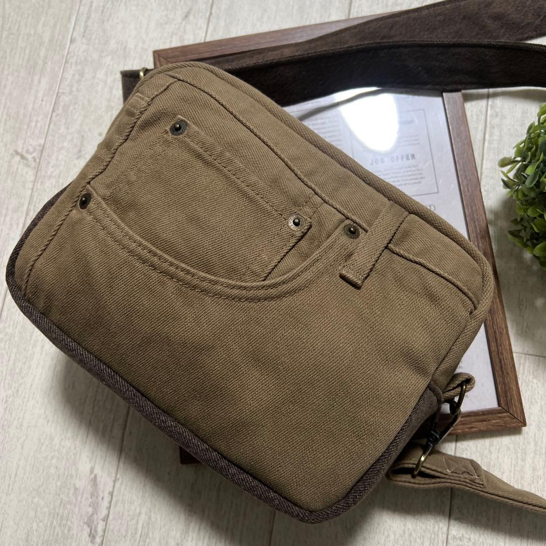 じいちゃん　ショルダーバッグ　デニムリメイク　ハンドメイド