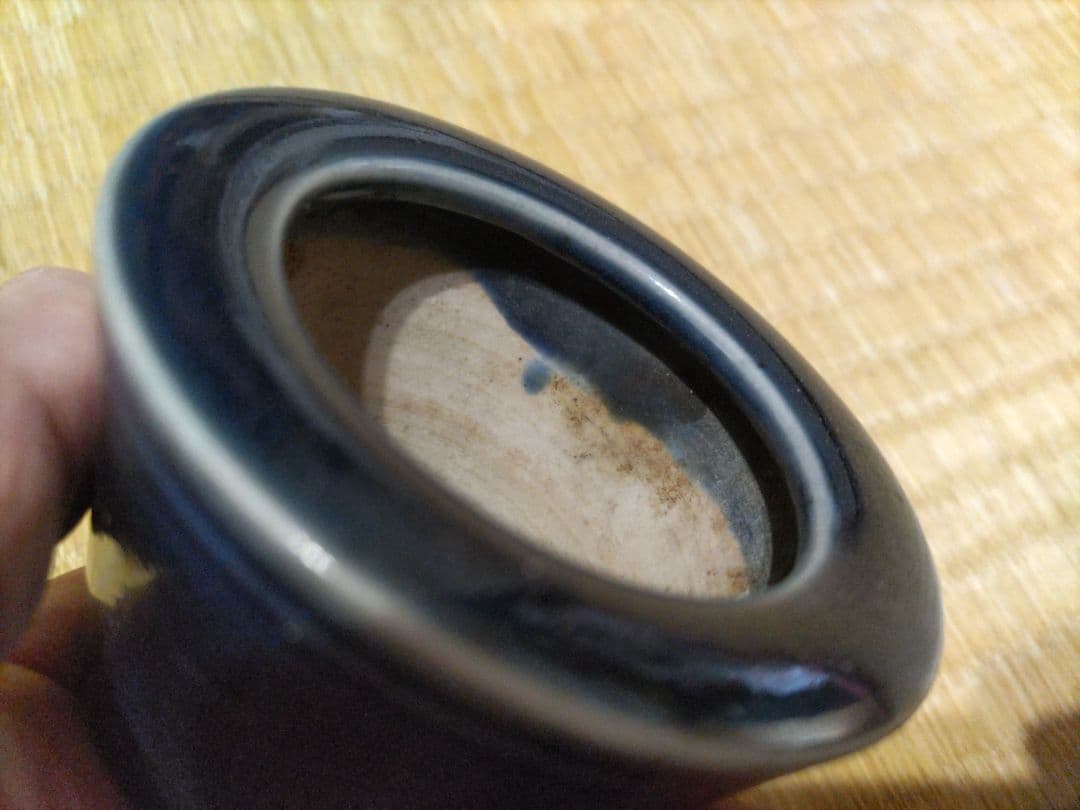 伊万里　瑠璃釉　香炉　江戸前期　無傷　初期伊万里？