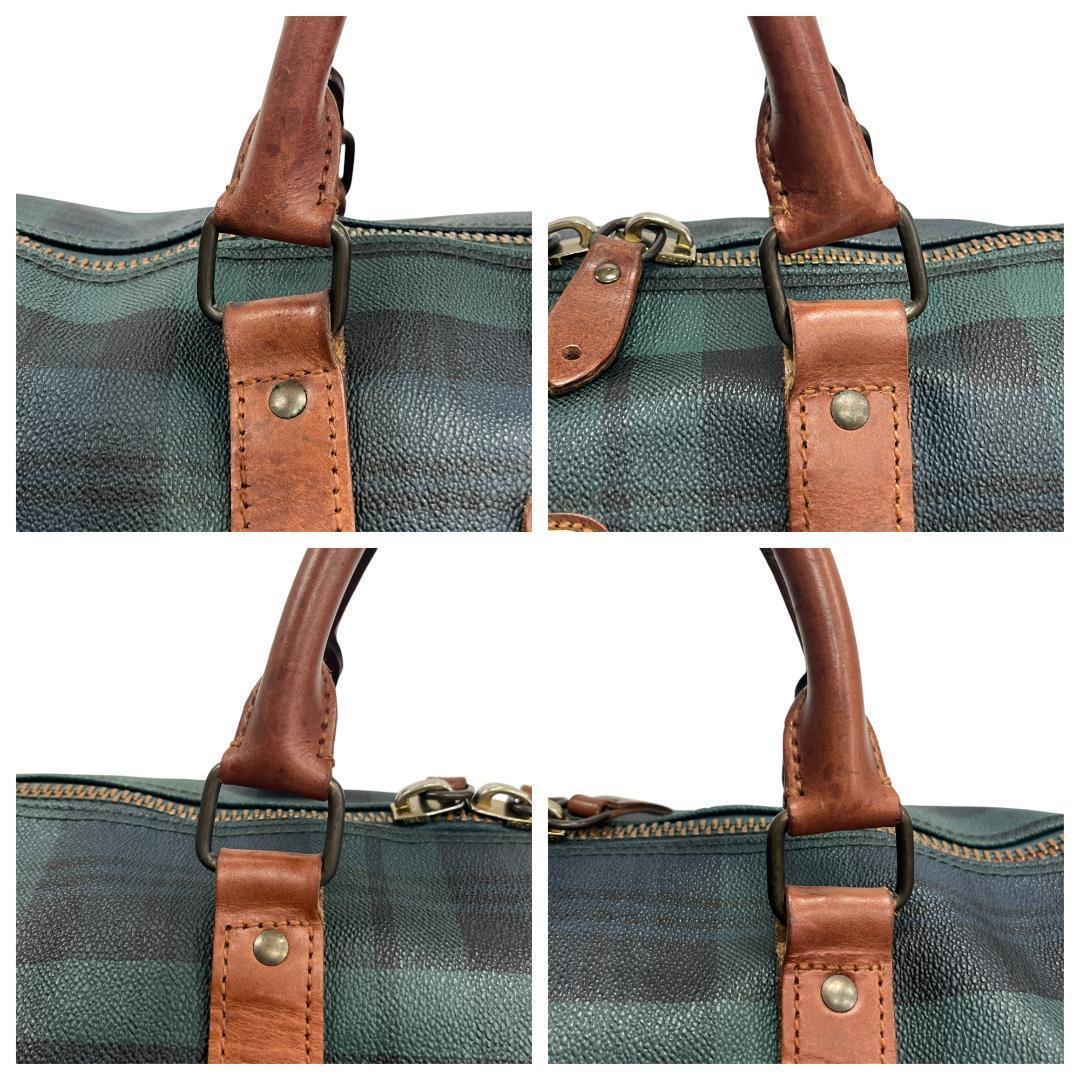 ポロ ラルフローレン 2way ボストンバッグ グリーン チェック 大容量