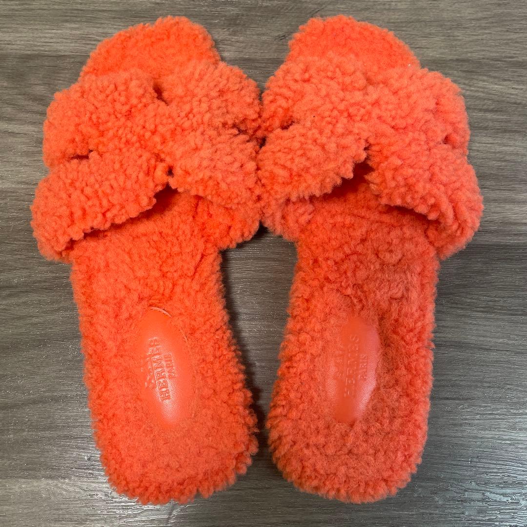 HERMESエルメス　箱付き　オランムートンサンダル38