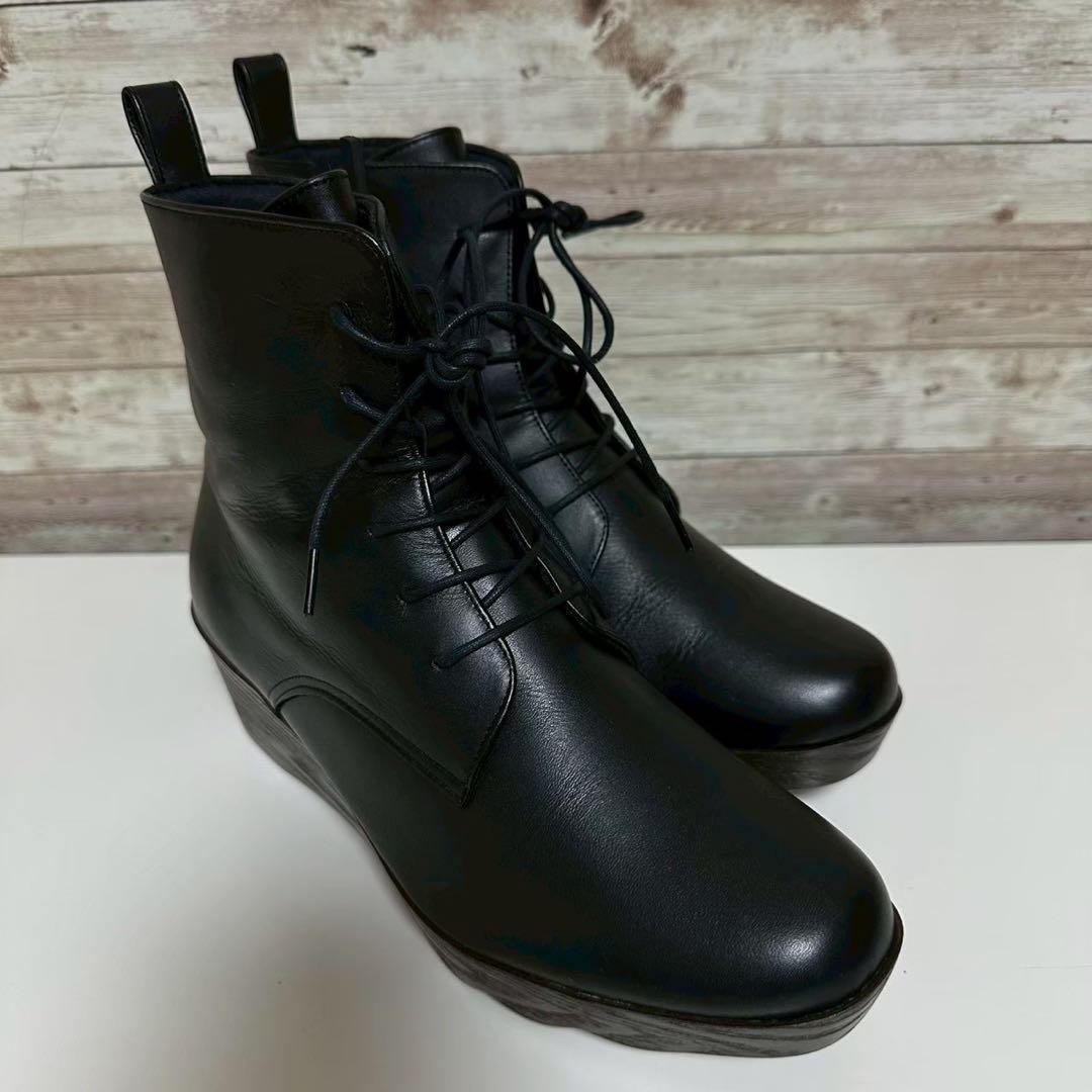 【未使用品】 Hills Avenue レースアップ ショートブーツ ブラック