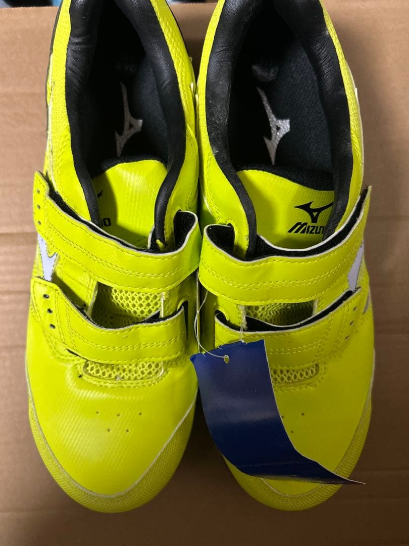 【新品】Mizuno 蛍光イエロー 安全靴 ベルクロ